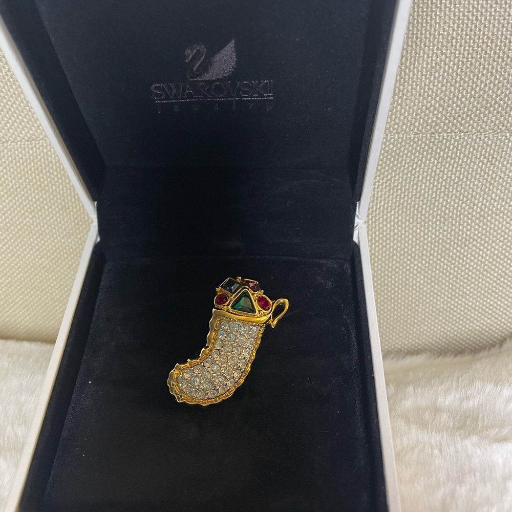 Swarovski Christmas pin